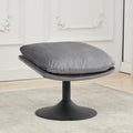 39A Rocking And Swivel Leisure Chair Lounge Chair Velvet Grey Color With Ottoman Grey Velvet