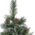 7' Faux Cashmere And Snow Bristle Mixed Tree With 75Pine Cones And 900Multi Lights Ul,1233Tips,D Green Pvc