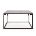 Modern Industrial Coffee Table, Gray And Bronze Grey Primary Living Space Coffee & End Tables Rectangular Mdf