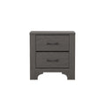 Junipe Brown 2 Drawer Nightstand Brown Engineered Wood