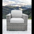 Fully Assembled Rattan Wicker 2 Person Seating Set With Cushions Gray,Grey Mix Wicker