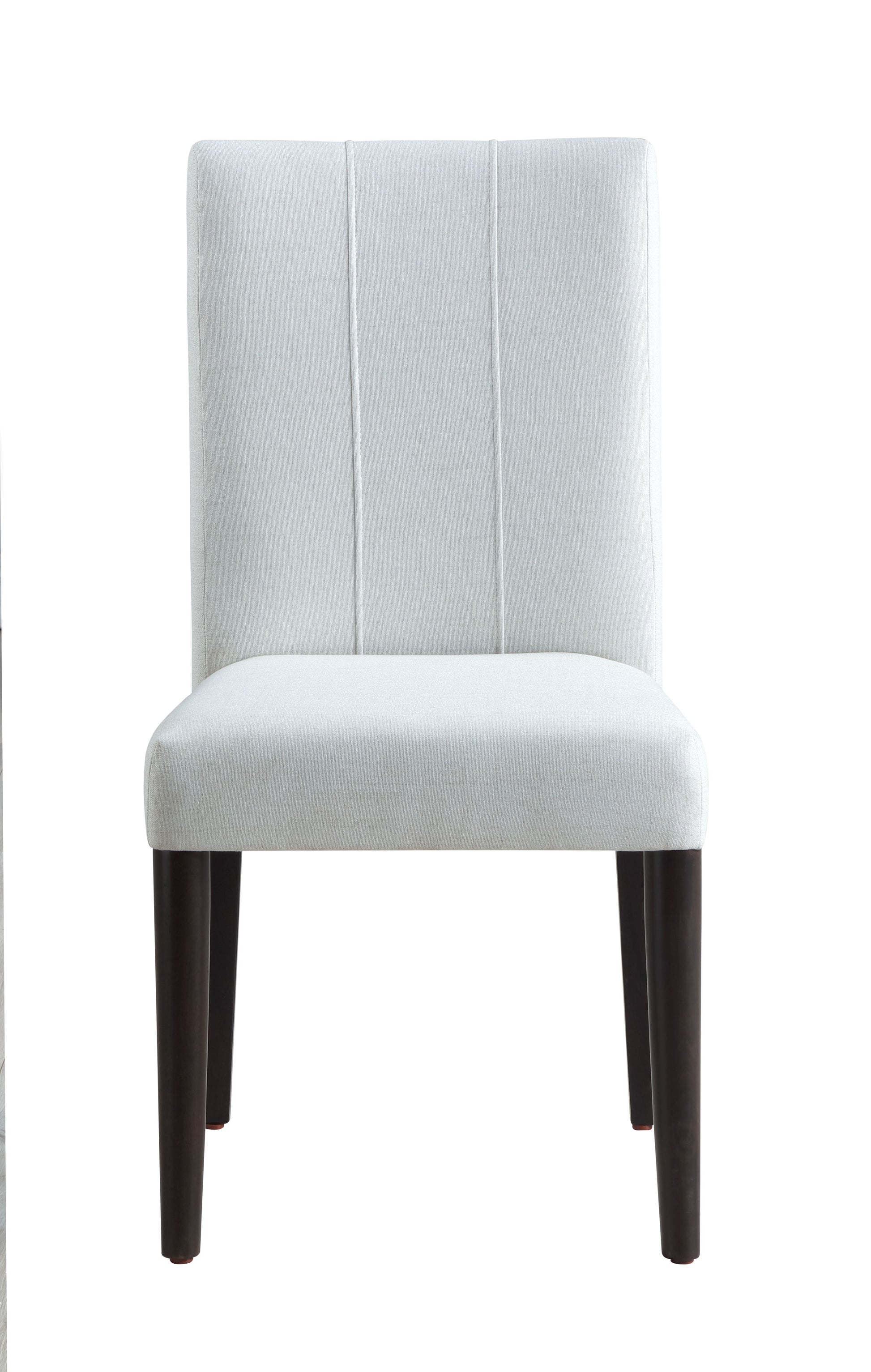 Carena Side Chair Set 2 , White & Brown Finish Dn02956 White Black Upholstered