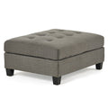 Chaise Ottoman Dark Grey Fabric