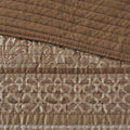 6 Piece Jacquard Quilt Set With Throw Pillows Brown Gold King Cal King King Brown Gold Cotton