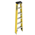 6 Fibreglass Step Ladder Series 300Lbs Yellow Fiberglass