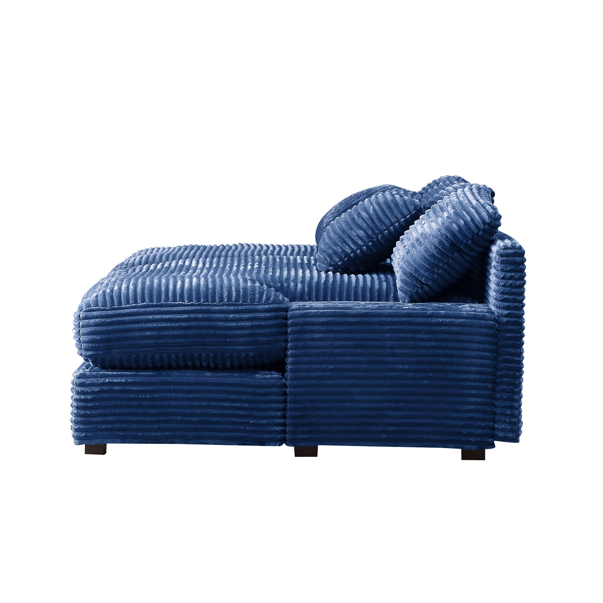 74.8" Modern Luxury Twins Sofa Couch For Living Room Quality Corduroy Upholstery Sleeper Sofa Bed Daybed Navy Blue Navy Blue Corduroy 2 Seat