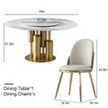 Modern Marble Dining Table, 59