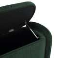 Coolmore Storage Ottoman,Bedroom End Bench,Upholstered Fabric Storage Ottoman With Safety Hinge, Entryway Padded Footstool, Ottoman Bench For Living Room & Bedroom Emerald Emerald Foam Corduroy