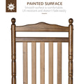 Outsunny Traditional Wooden High Back Rocking Chair For Porch, Indoor Outdoor, Brown Brown Wood