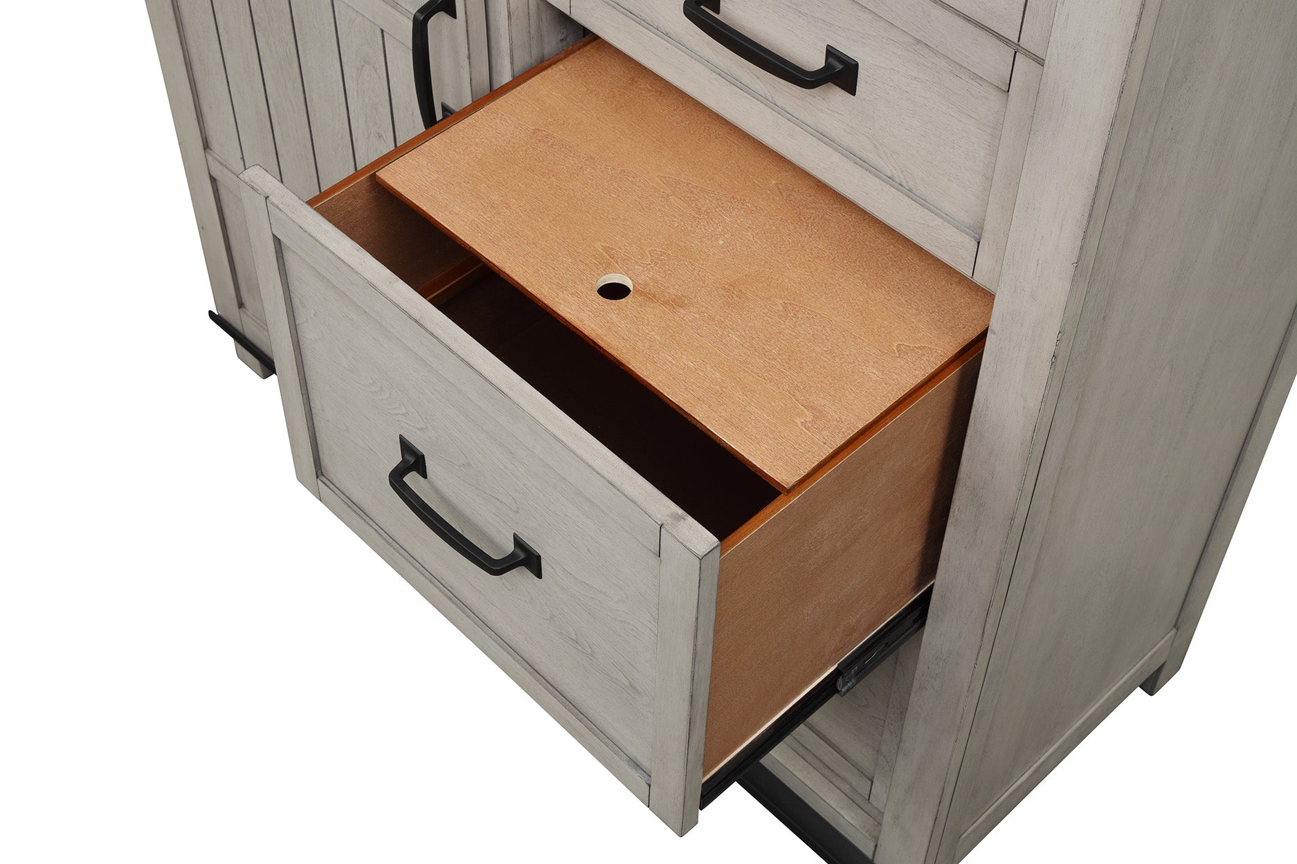 Alexandria Chest, Mountain Mist Finish Beige Wood Wood