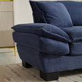 Corduroy Sofa Sleeper Couch Loveseat Sofa With Pillows Comfy Upholstered Deep Seat Sofa For Bedroom,Living Room,Apartment,Office,Dorm Blue Corduroy Blue Foam Upholstered 2 Seat