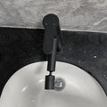 Bathroom Sink Faucet, Single Hole Bathroom Faucet Modern Single Handle Vanity Basin Faucet Matte Black Stainless Steel