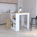 Stirling Kitchen Island With 1 Door Cabinet Push