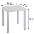 White High Gloss And Chrome End Table White Silver Primary Living Space Rectangular Wood Metal