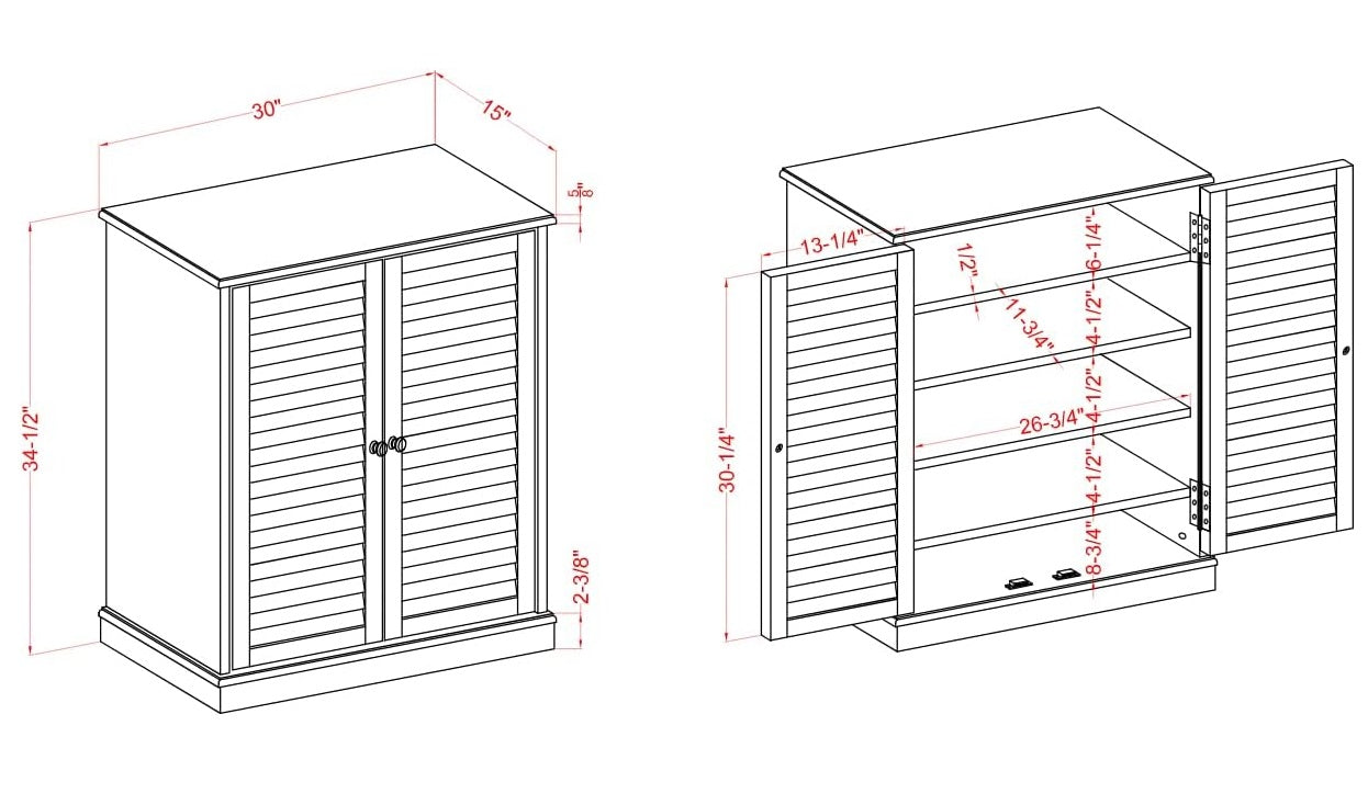 Modern Transitional Design 1Pc Shoe Cabinet Espresso Finish Adjustable Shelves Louver Design Doors Home Furniture Shoe Rack 3 4 Shelves Espresso Adjustable Shelves Primary Living Space Contemporary,Modern,Transitional Solid Wood