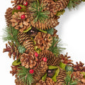 *Clearance Sale* 18.5'' Pine Cone Wreath Brown Multi Foam