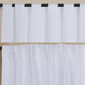 Newport Unlined Window Curtains For Bedroom, Linen Curtains For Living Room, 108 Inches Long Curtains For Living Room, White White Linen