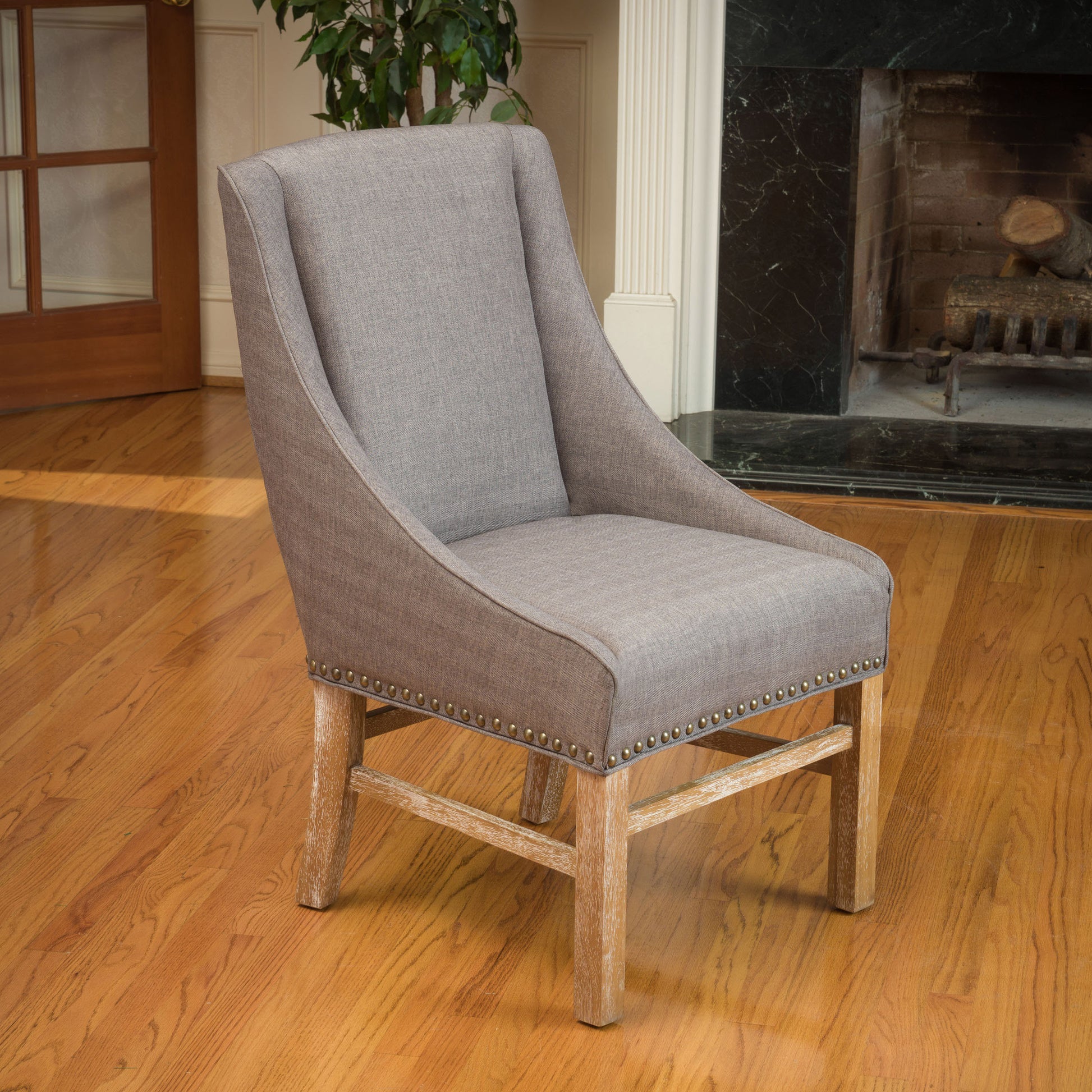 Worthington Dining Chair With Kd Version Brown Grey Fabric