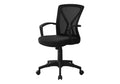 Office Chair, Adjustable Height, Swivel, Ergonomic, Armrests, Computer Desk, Work, Black Mesh, Black Metal, Contemporary, Modern Black Foam Polyester