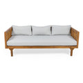 Claremont 3 Seater Daybed Teak Wood Waterproof Fabric