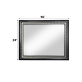 Nicola Mirror Silver Pu & Black Finish Bd01429 Black Pu