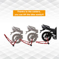 Motorcycle Stand 850Lb Sport Bike Rear Wheel Lift Swingarm Paddock Stands Red, U Red Steel