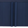 Striped Storage Cabinet With 4 Doorsadjustable, Suitable For Study,Entrance And Living Room Navy Blue Mdf