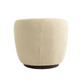 Upholstered Swivel Barrel Armchair With Storage Modern Living Room Side Chair For Bedroom Office Reading Spaces Teddy Fabric Beige Beige Foam Upholstered