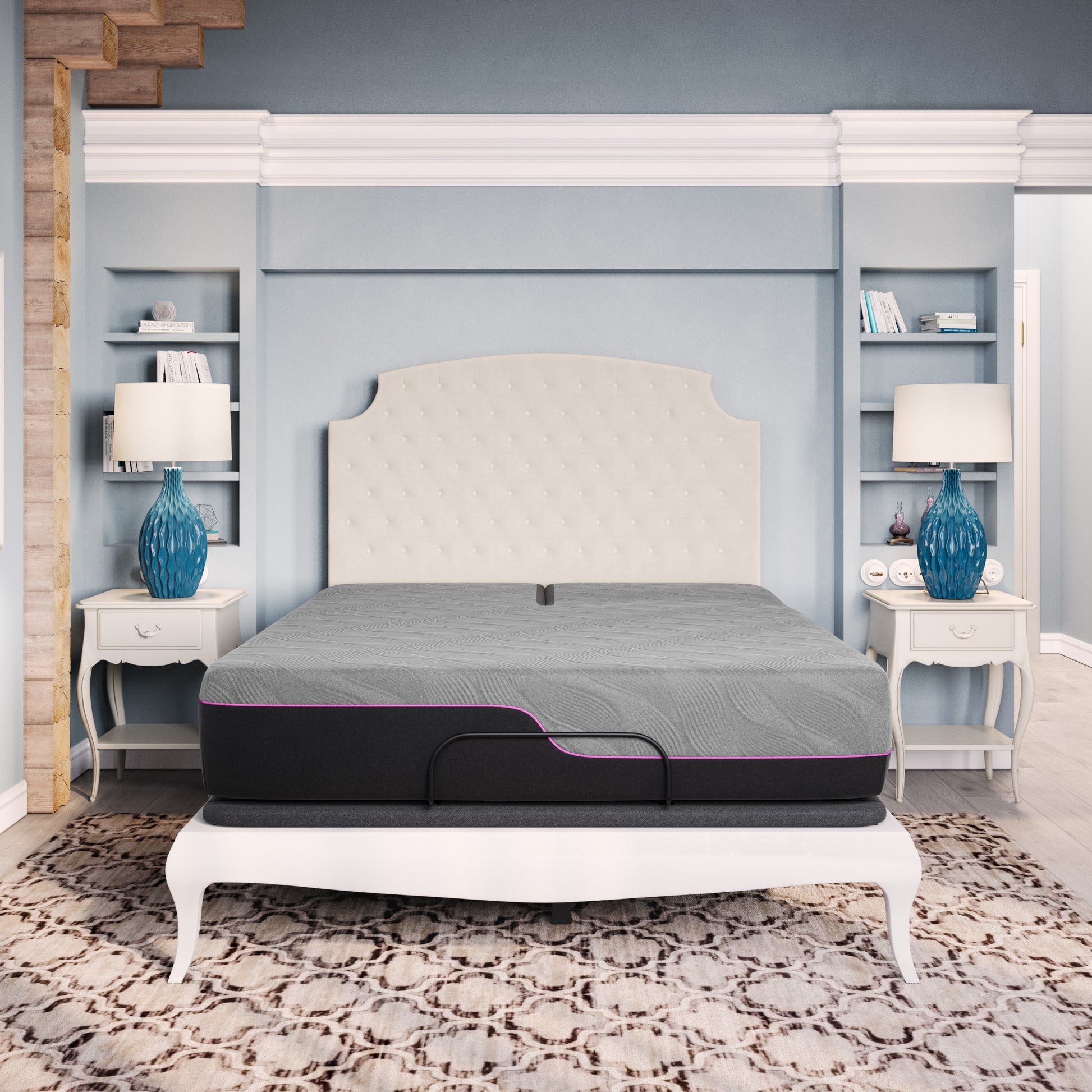 11 Inch Reflex Head Cooling Gelcare Memory Foam Adult Mattress, Queen Size Grey Bedroom Foam Queen