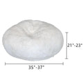3 Ft Bean Bag Chairs For Adults Teens With Filling, Medium Bean Bag Sofa With Shredded Foam, Furniture Bag With Plush Fur Cover, Ivory White, 3 Foot White Plush