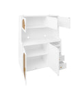 Accent Storage Cabinet, Suitable For Living Room, Bedroom, Dining Room, Study White Mdf