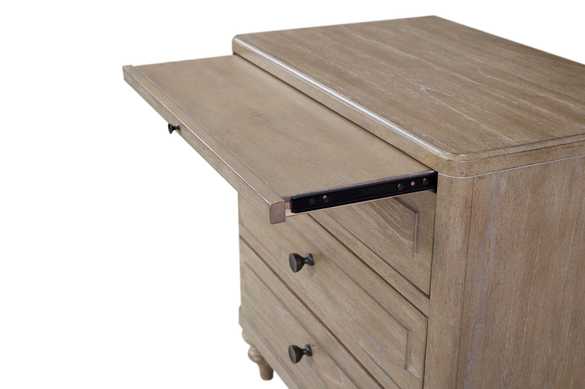 3 Drawer Nightstand With Sand Finish Sand Solid Wood Mdf