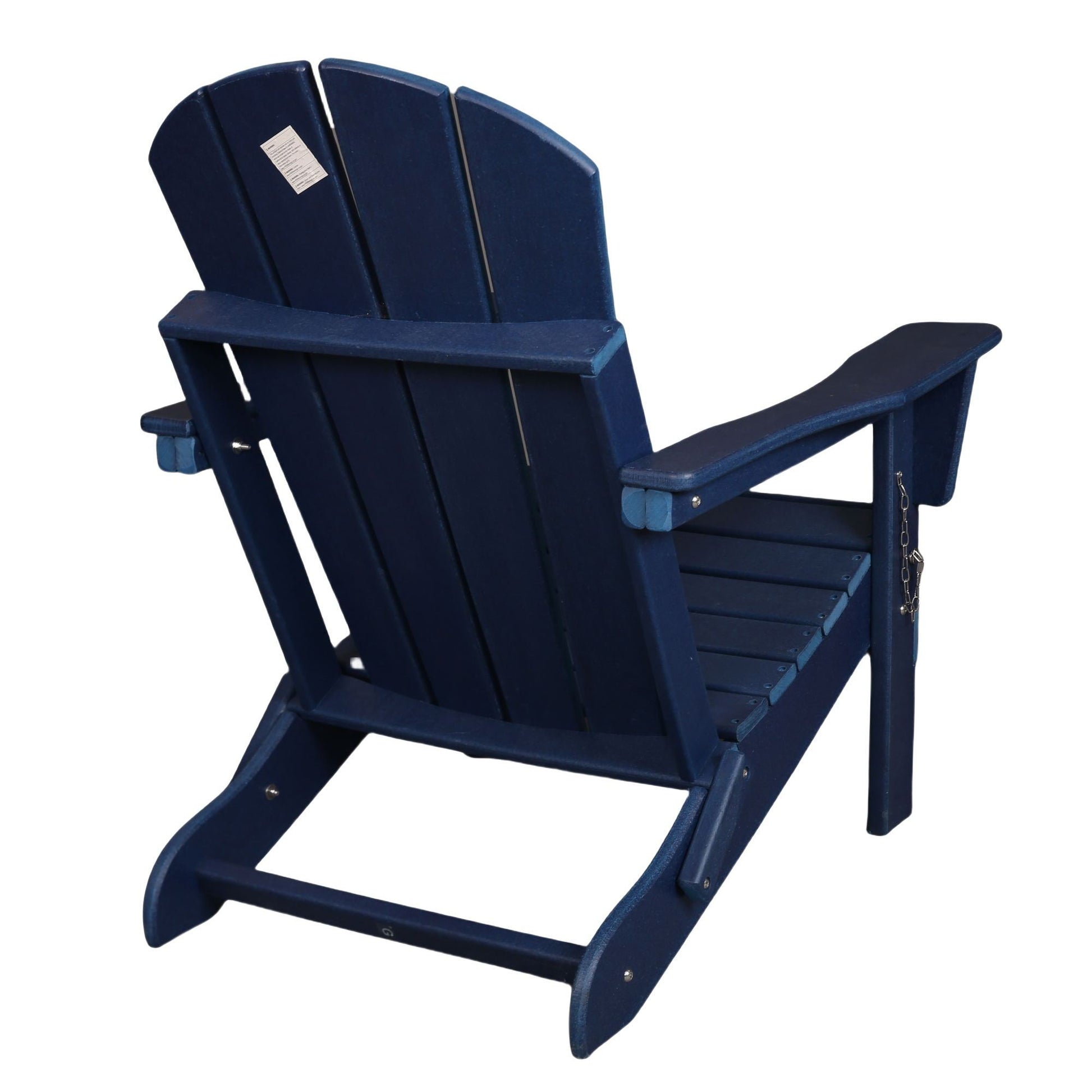 Folding Adirondack Chair, Relaxing Stackable Arm Rest Ergonomic Hdpe All Weather Adirondack Chair No Adirondack Navy Blue Uv Resistant Frame Garden & Outdoor American Design,American Traditional Complete Patio Sets Hdpe