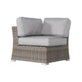 7 Piece Rattan Sectional Sofa Set With Cushions Fully Assembled Grey Mix Wicker