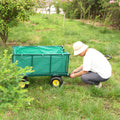 Flower Cart Garden Flower Cart Is Easier To Transport Firewood Green Cloth Bag Green Iron,Oxford Fabric