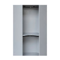 Polygon Corner Wardrobe, Gray Gray Particle Board