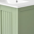 30 Inch Bathroom Vanity With Resin Sink, Freestanding Bathroom Vanity Set With Hidden Drawer, Storage Cabinet For Bathroom, Solid Wood Frame Bathroom Cabinet Green Bathroom Modern Solid Wood Mdf Resin