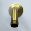 Shower Arm With Flange, 1 2 Npt Tapered Threads, Rain Shower Head Arm, Wall Mount Shower Extension Arm Brushed Gold Stainless Steel