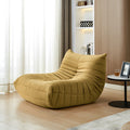 Teddy Fabric Fireside Chair, Lazy Floor Sofa Couches,Modern Armless Floor Lounge Chair, Comfy Accent Bean Bag Couch, Single Corner Chair Sofa For Living Room Bedroom Salon Office, 1Seat Yellow Foam Teddy 1 Seat