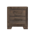 Plinz Brown 2 Drawer Nightstand Brown Engineered Wood