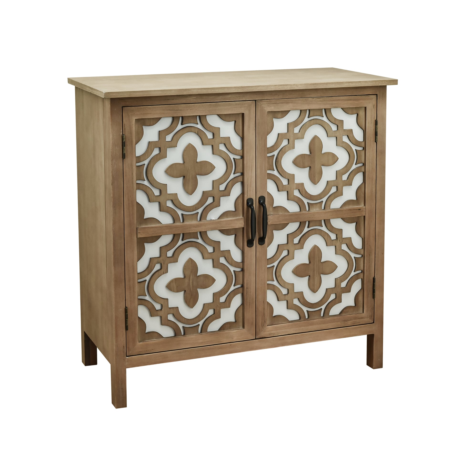 Hand Carved 2 Doors Accent Cabinet Traditional -