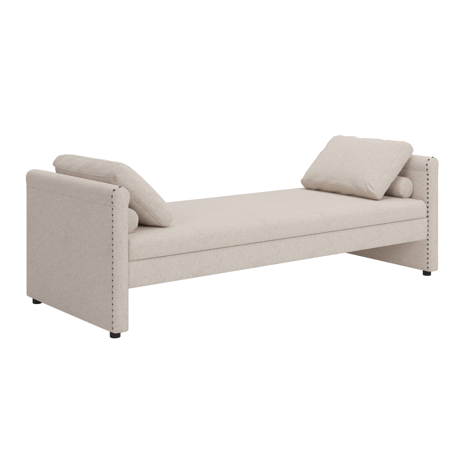 Modern Upholstered Chaise Lounger Daybed With Pillows Small Single Day