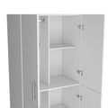 Hazel Armoire In Melamine With 2 Doors4 Shelves And 2 Clothes Hanging Bar White Bedroom Contemporary Particle Board Melamine