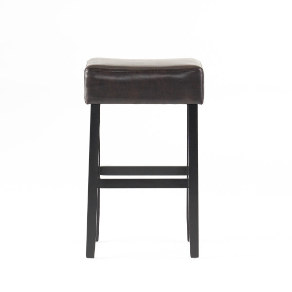 Old Sku: 74504.00 Set Of 2, 30" Backless Leather Counter Height Barstool Brown Set Of 2 Leather