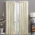 Diamond Sheer Window Curtain Panel Only 1 Pc Panel Ivory Polyester