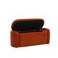 Coolmore Storage Ottoman,Bedroom End Bench,Upholstered Fabric Storage Ottoman With Safety Hinge, Entryway Padded Footstool, Ottoman Bench For Living Room & Bedroom Orange Orange Primary Living Space Foam Corduroy