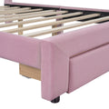 Full Size Storage Bed Velvet Upholstered Platform Bed With A Big Drawer Pink Old Sku:Wf296850Aah Full Pink Velvet