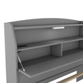 Full Size Wooden Led Platform Bed With Trundle, With Storage Headboard, With Drawers, Gray Full Gray Plywood