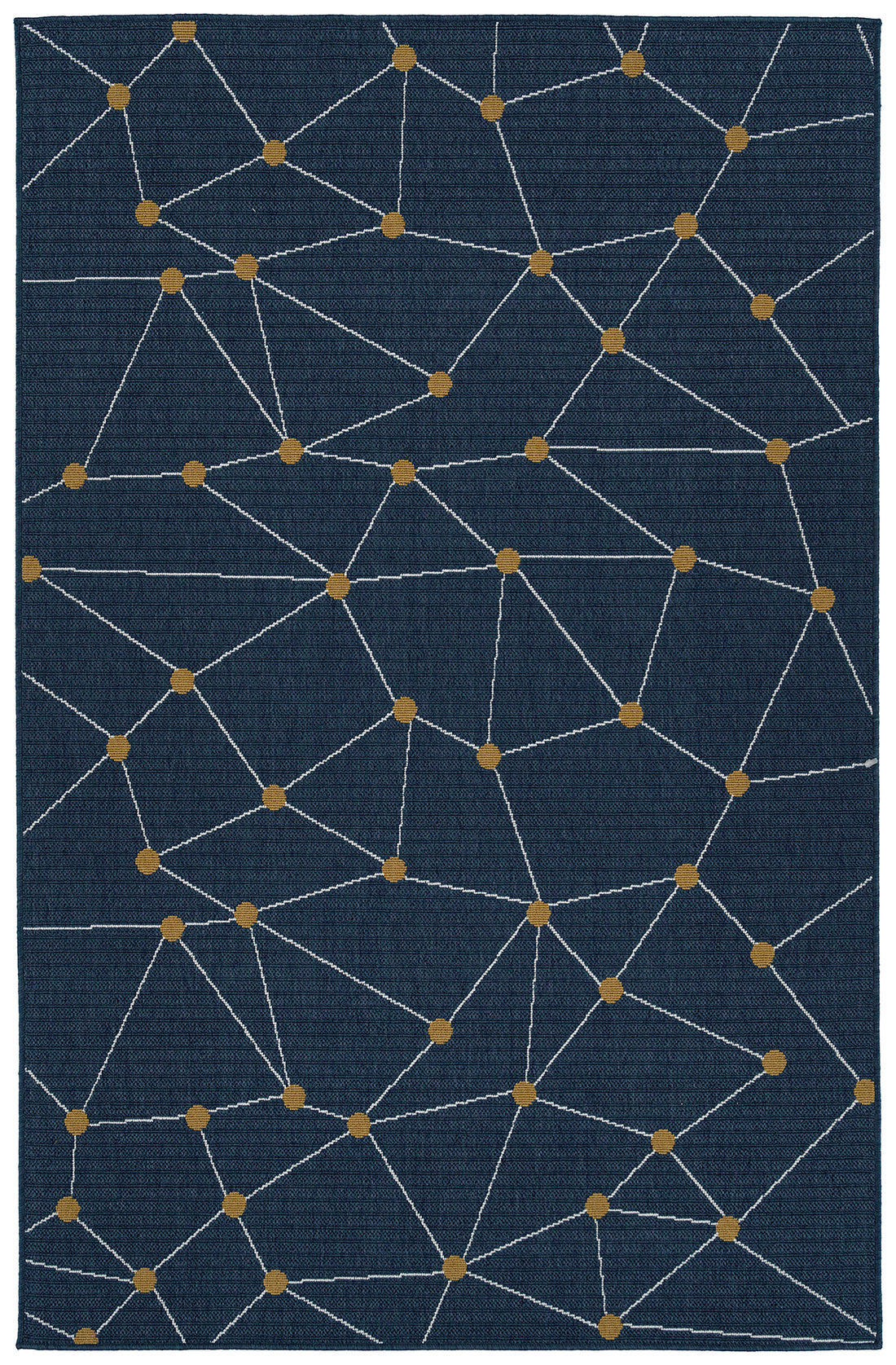 Contemporary, Transitional, Geometric, Nautical, Textured 5' X 7'6" Rectangle Area Rug Navy Polypropylene