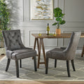 Cheney Dining Chair Kd Mp2 Set Of 2 Slate Microfiber
